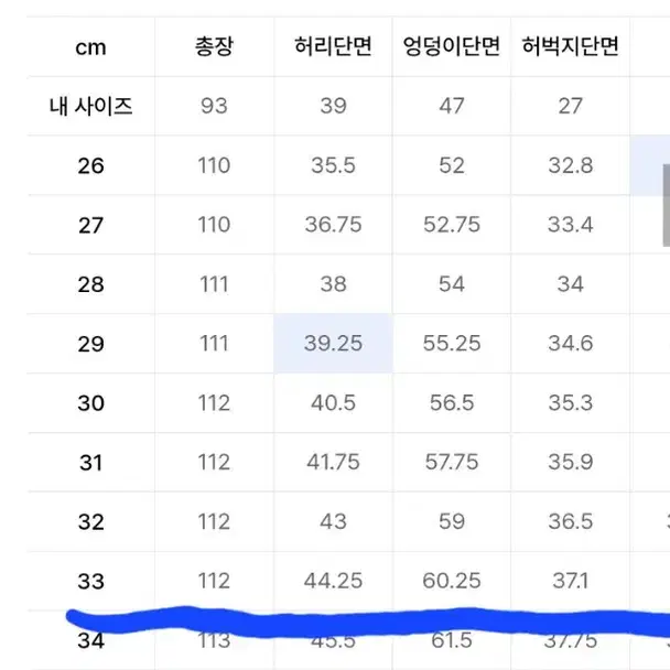 (33) 무탠 빅브러쉬엑스트라와이드데님