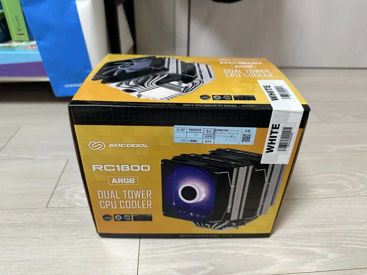 3rsys RC1800 화이트 ARGB 듀얼타워 공랭 쿨러 판매