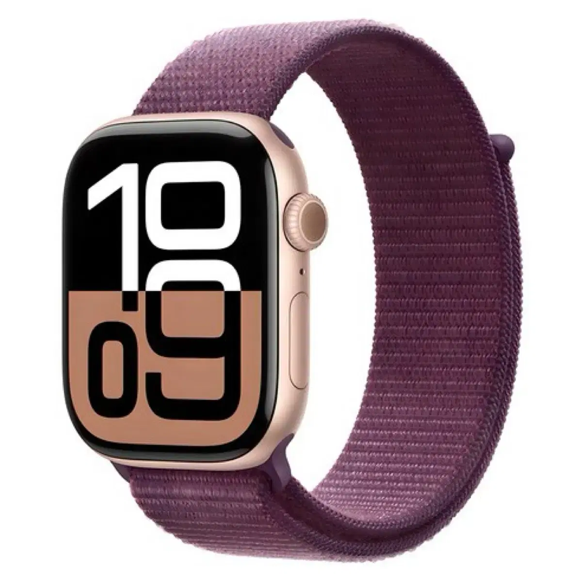 Apple 애플워치 10 GPS, 46mm, 로즈 골드 / 플럼 스포츠