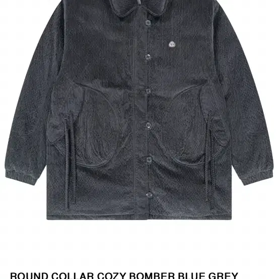 코이세이오 ROUND COLLAR COZY BOMBER BLUE GREY