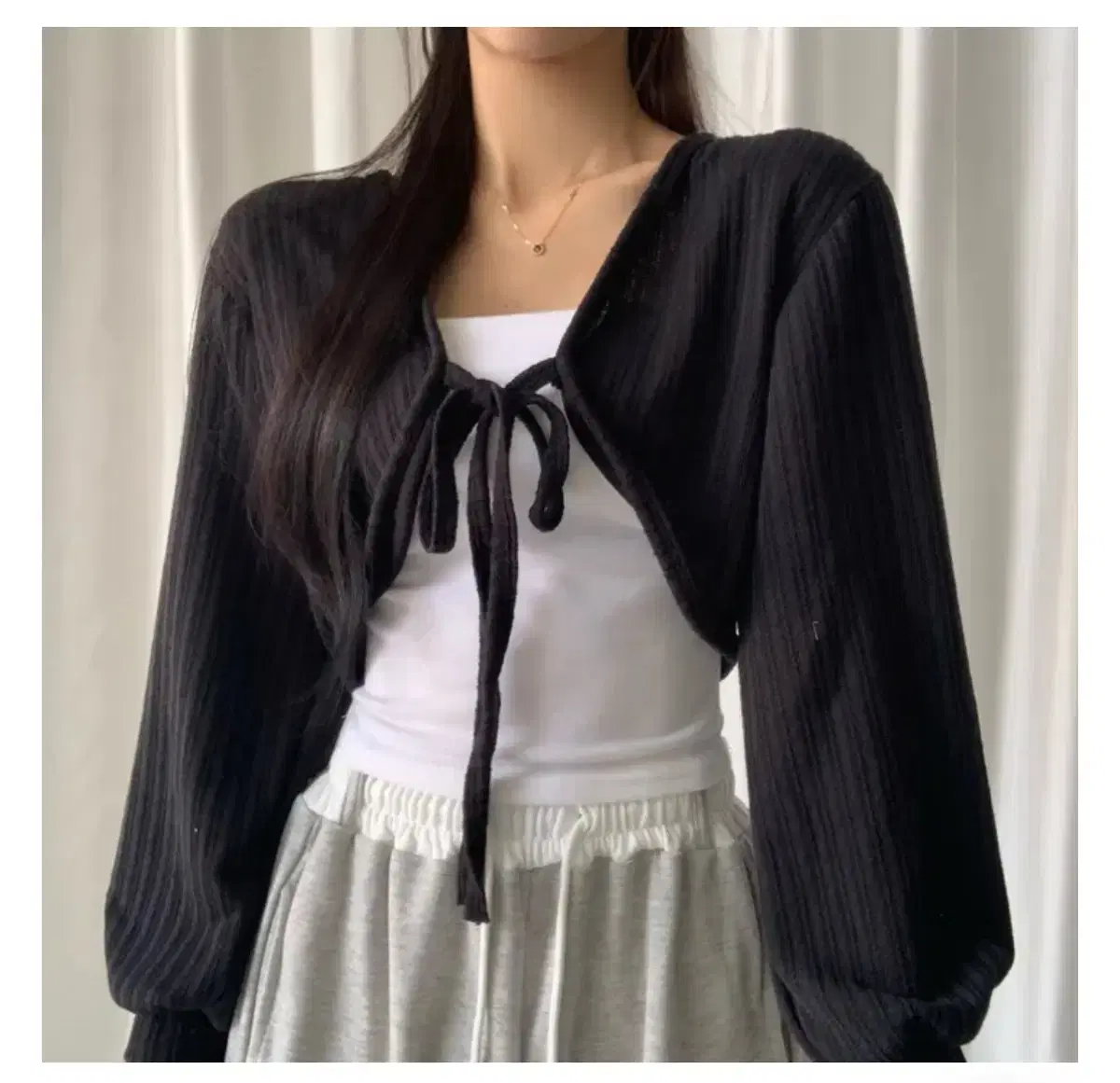 Ablee Ribbed Bolero sell Sezunilook Achromatic Look