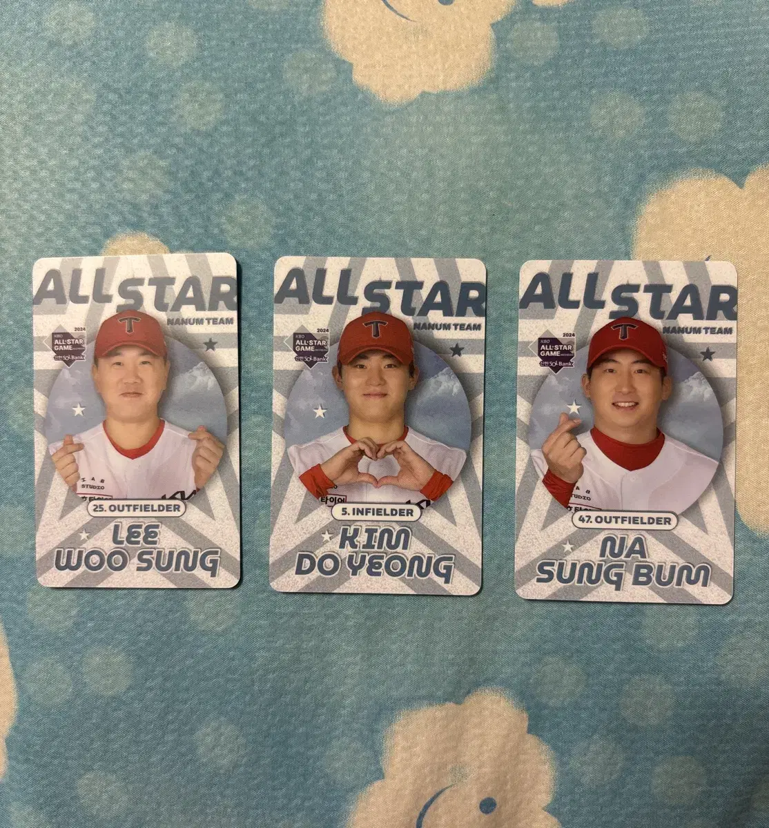 kim doyoung, KIA Tigers Lee Woo-sung, Na Sung-bum, All-Star Game photocard, WTS