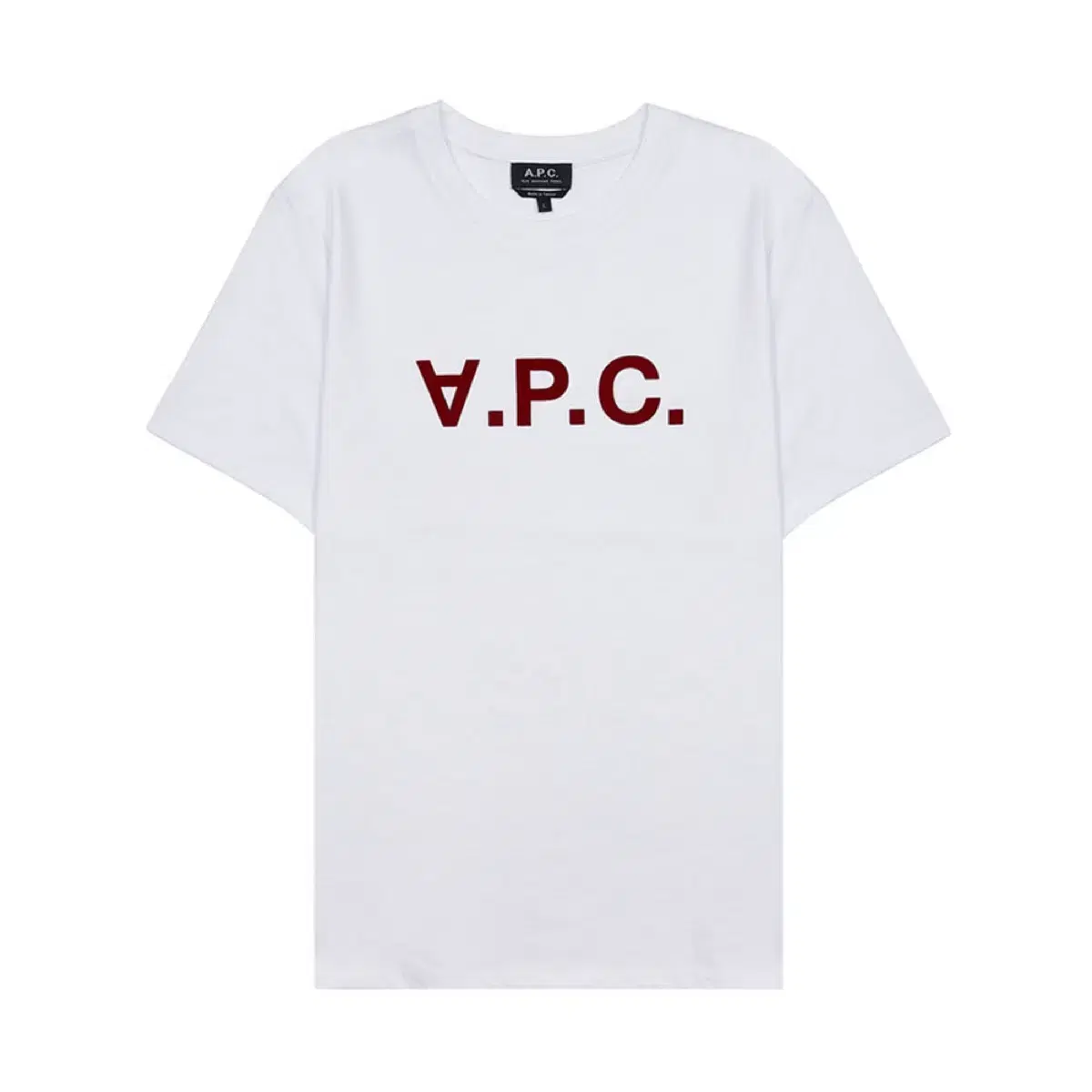 A.P.C 아페쎄 벨벳 로고 반팔티