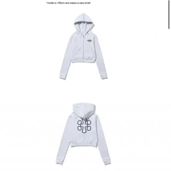 와이낫어스 크롭 후드집업 cropped hoodie zipup - ash