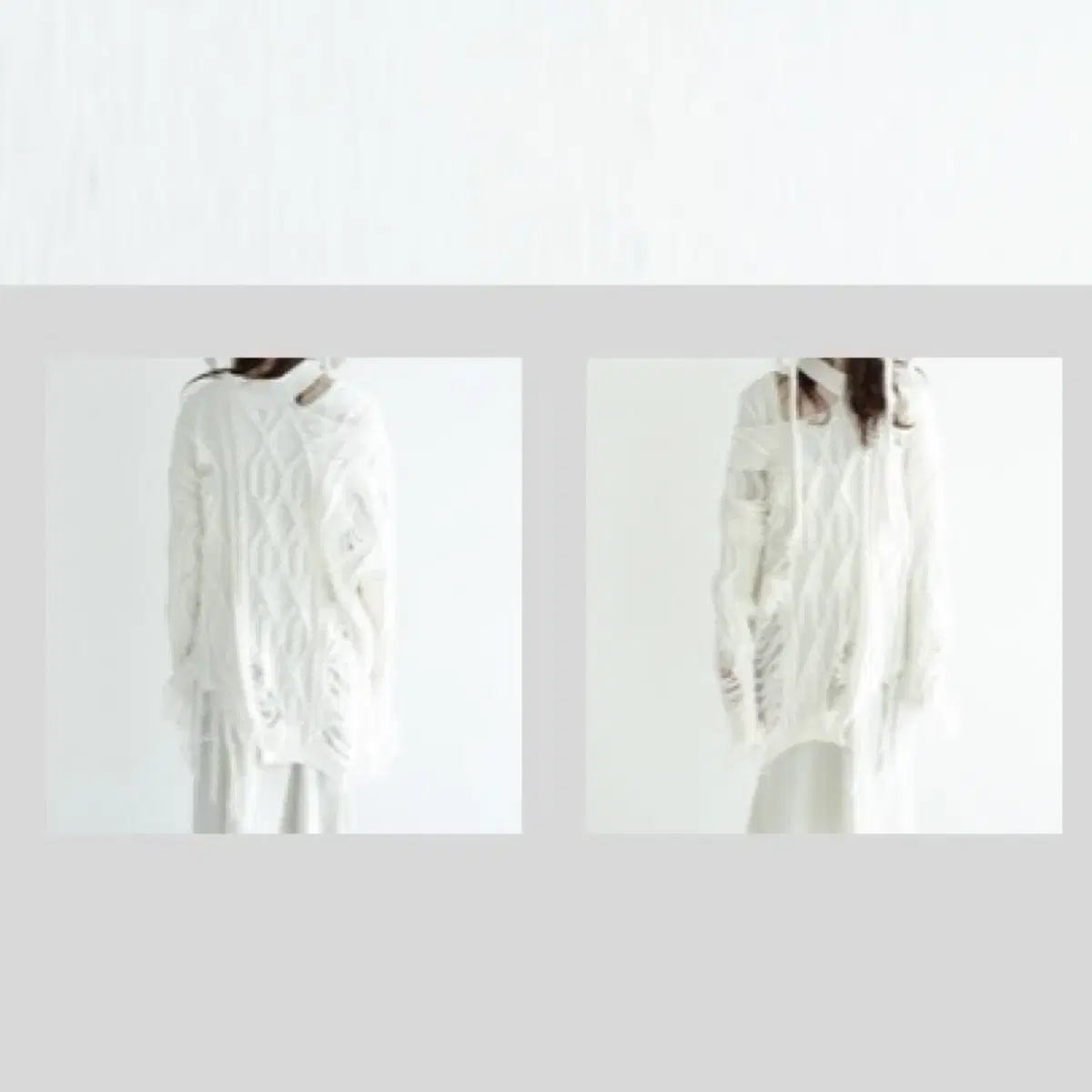 샵페어리 damaged tassel loose knit 데미지 니트