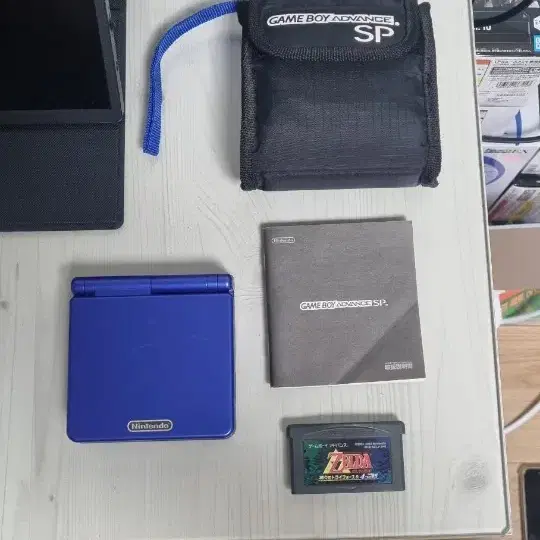 gba sp  블루 순정 + 젤다의 전설 신들의 트라이포스 알팩