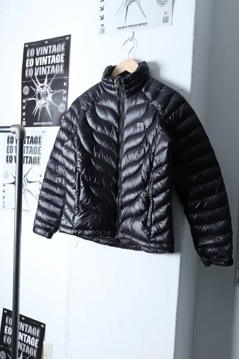 W(M) K2 K2 Padded Jacket Black Goose Down Basic Fit-1137F