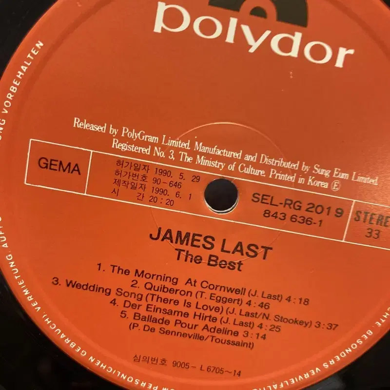 JAMES LAST LP / AA7186