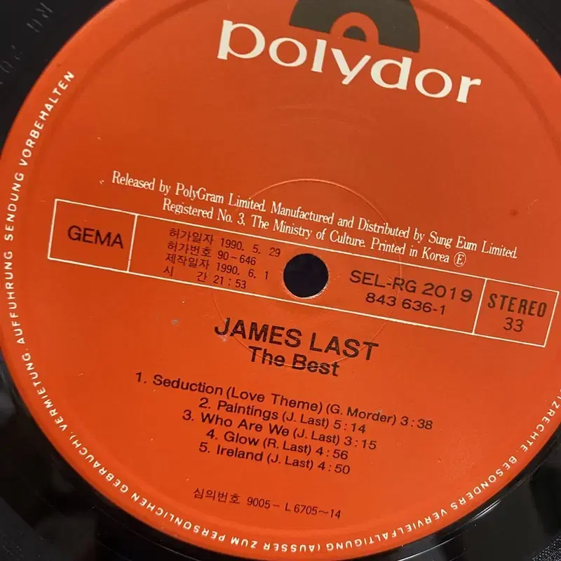 JAMES LAST LP / AA7186