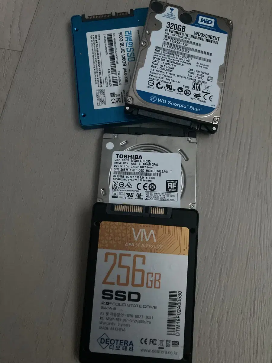 SSD 2.5" 128, 256GB(노트북, 데스크탑 공용)