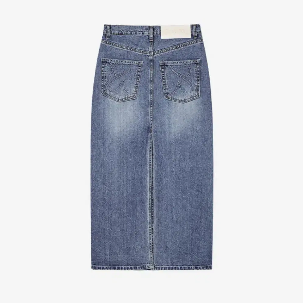 GLOWNY 94 MID RISE LONG DENIM SKIRT