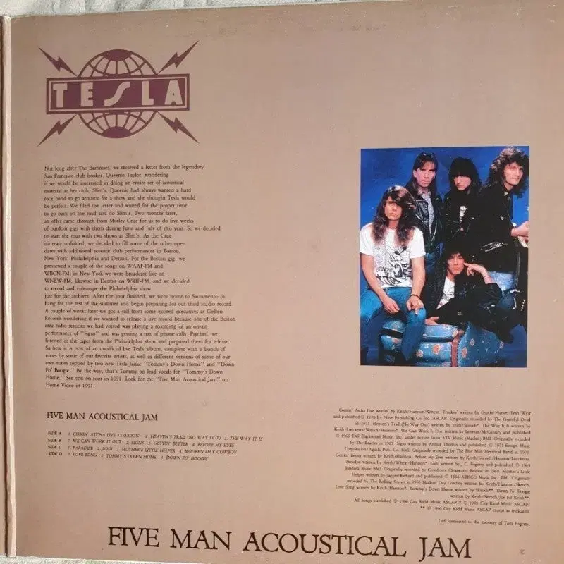 TESLA - FIVE MAN ACOUSTICAL JAM 2LP(GF)