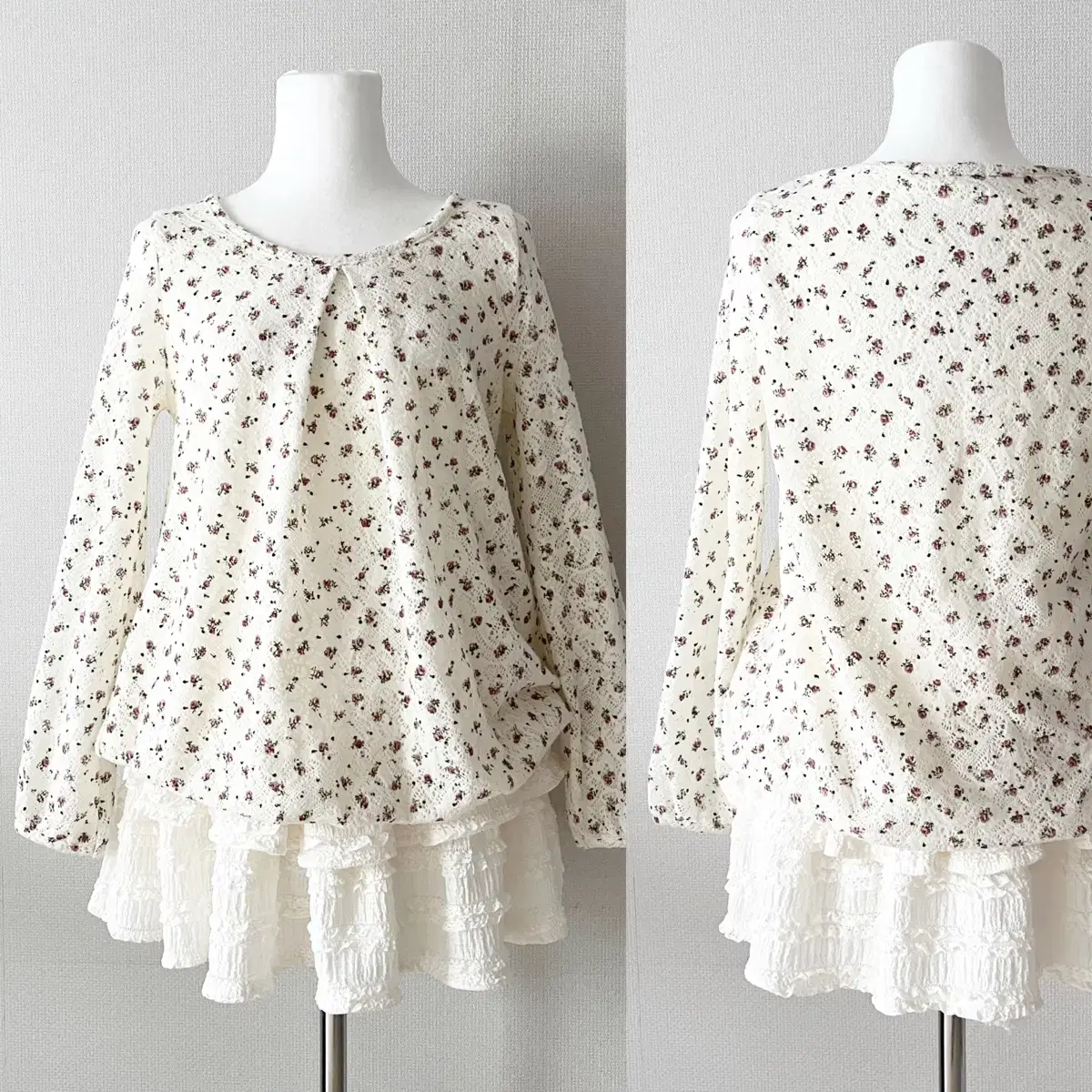 pale cream mini flower top