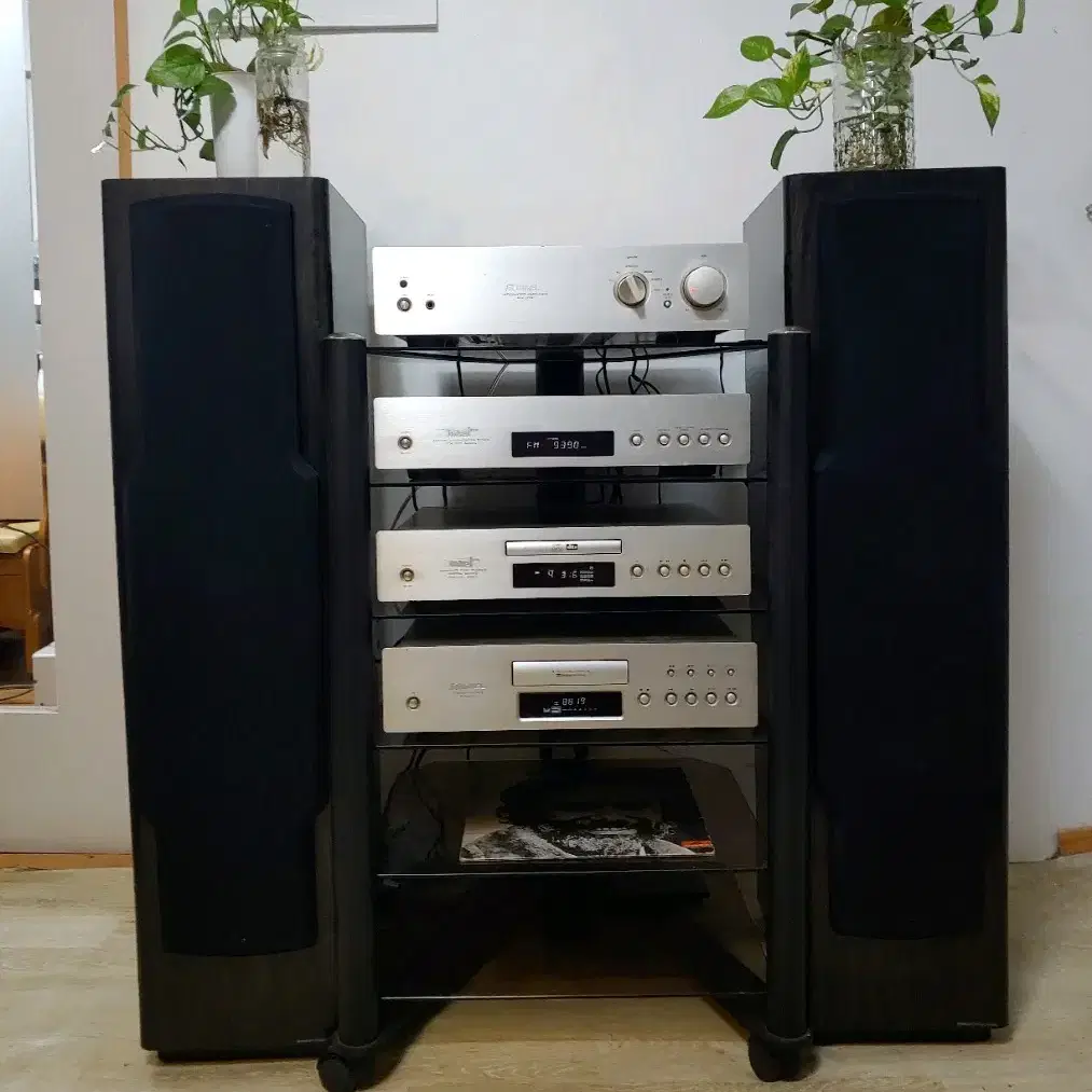 인켈 중형 4단 오디오, 스피커  풀세트 ( MAX 120W+120W)