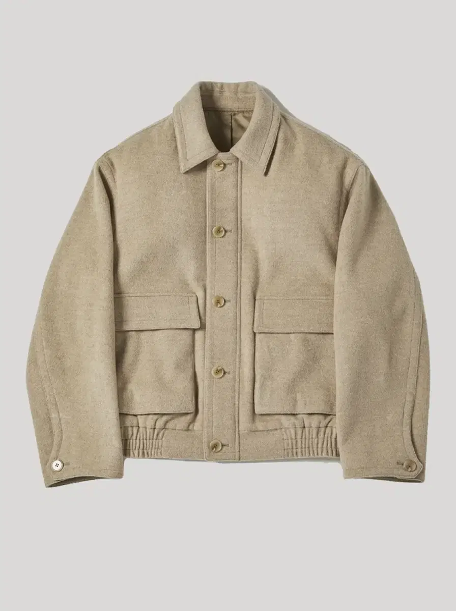 [S] Le Havre Wool Cash Two-Pocket Half Coat