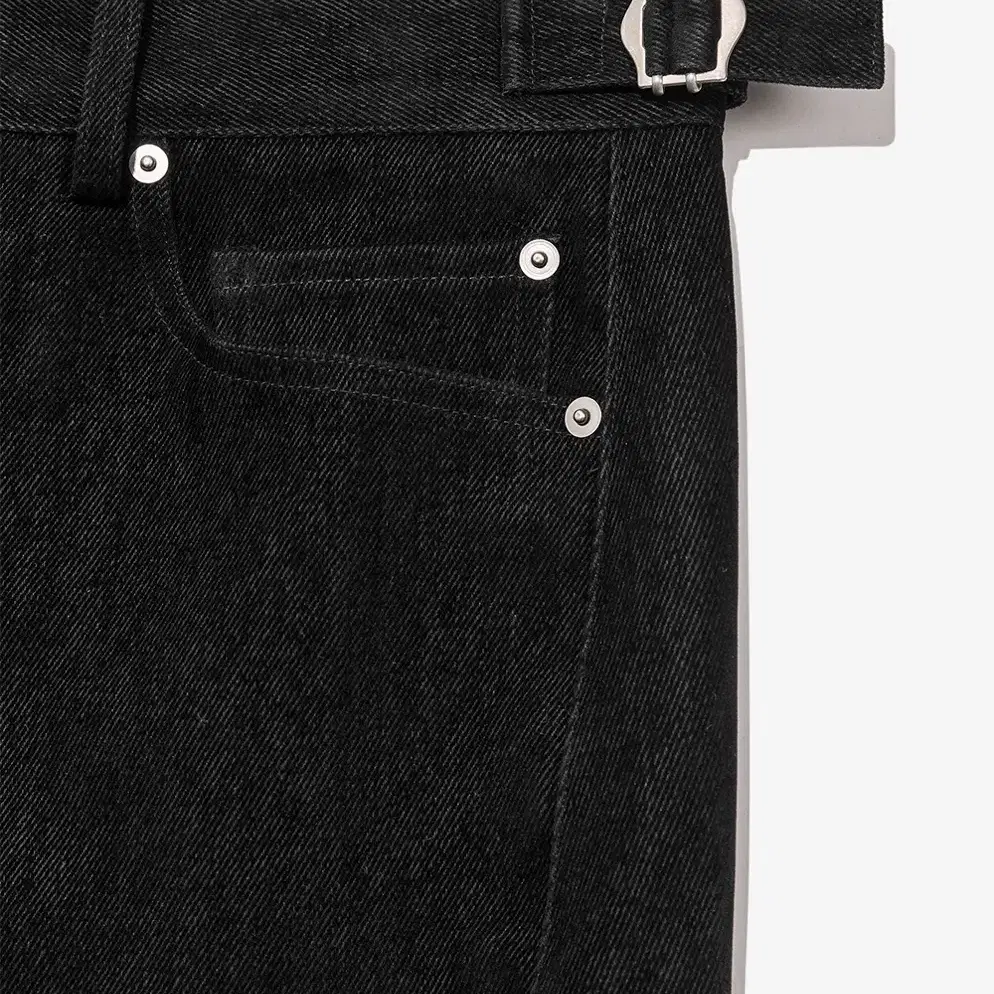 알렌느 TWISTED VELVET DENIM PANTS BLACK(VB4