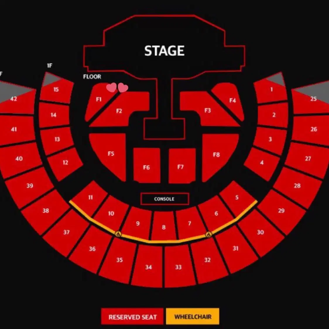 베이비몬스터 콘서트 F1구역 1열 무대쪽