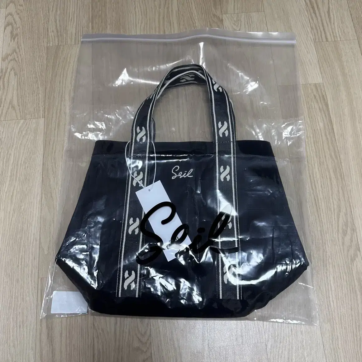 에스실 로고 캔버스백 M블랙 / SSIL Logo Canvas Bag