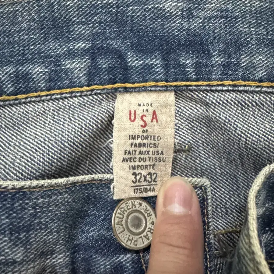 RRL 더블알엘 셀비지 워싱진 made in USA 32