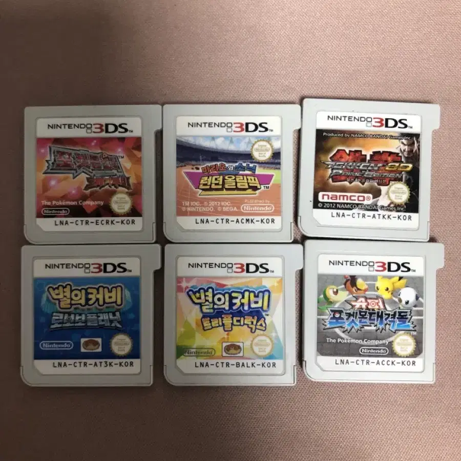 닌텐도 3DS 게임칩 6개