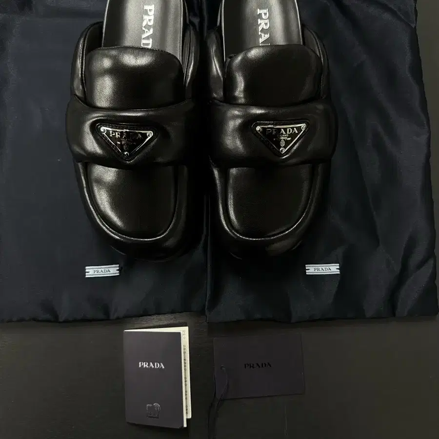 prada soft padded nappa leather sabots