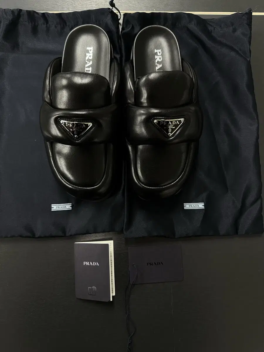 prada soft padded nappa leather sabots