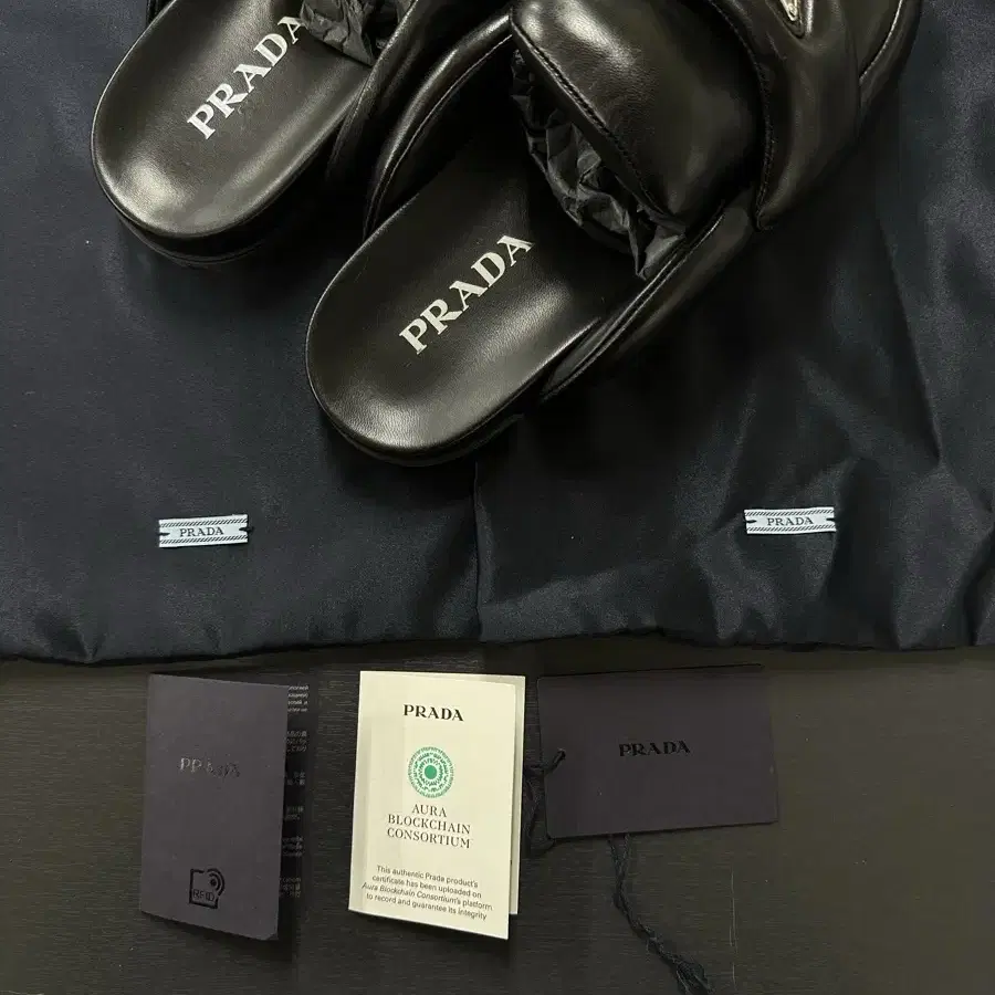 prada soft padded nappa leather sabots