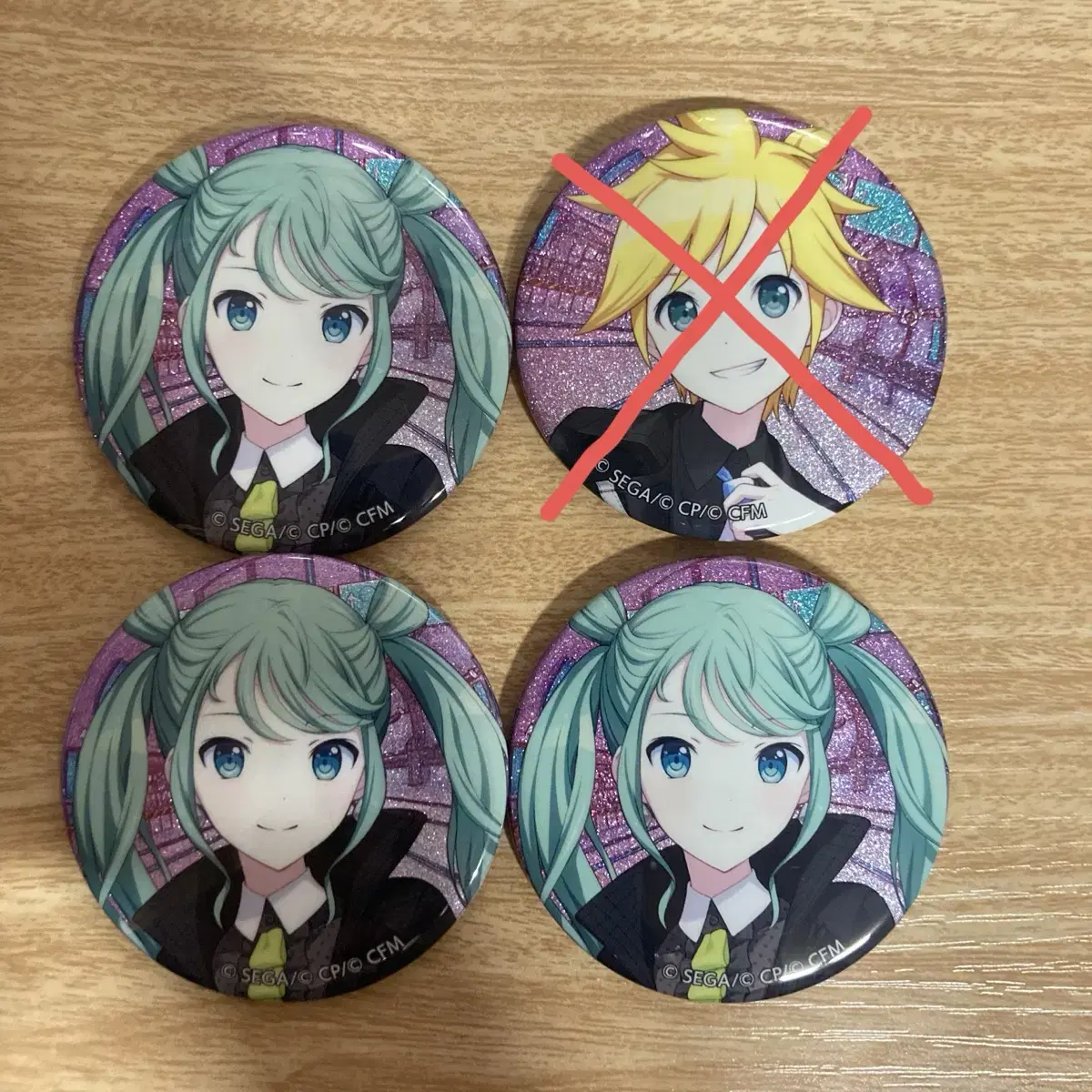 Vocaloid Prosecca Vivace Hatsune Miku Glitter Can Badge