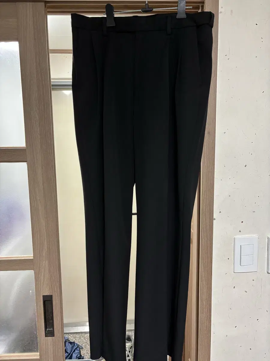 Musinsa Real Wide Hidden Banding Slacks Black 32