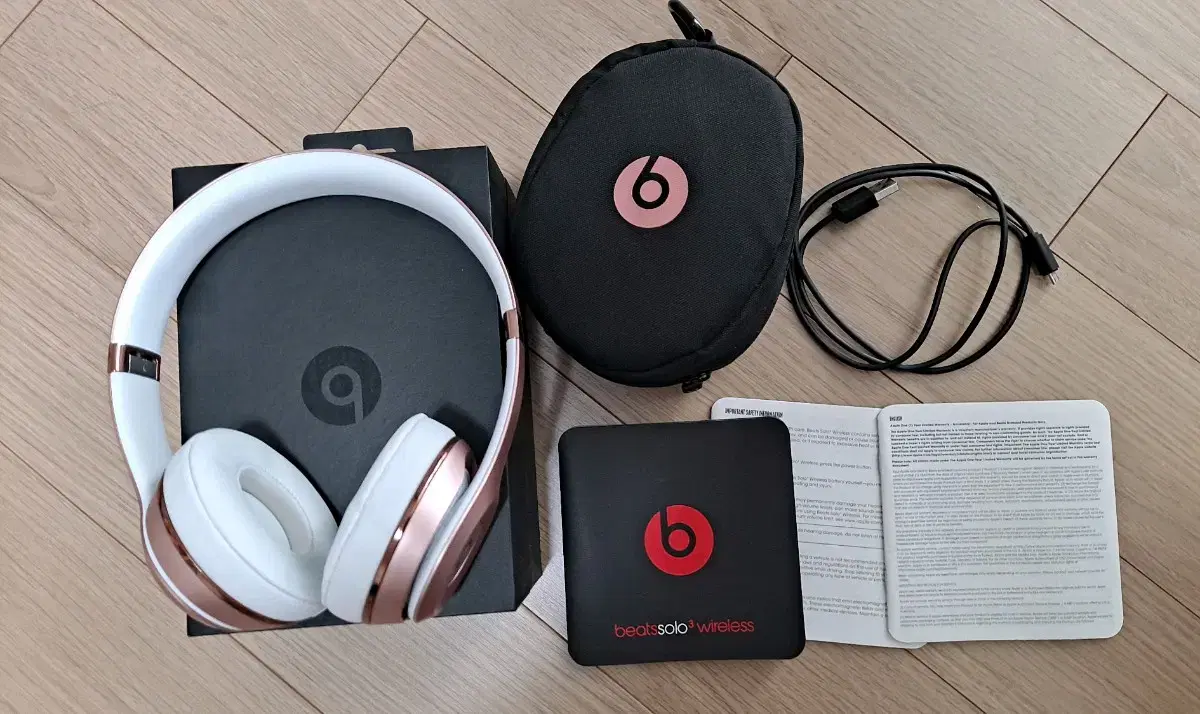 Beats Solo3 Wireless 헤드폰 - 로즈 골드