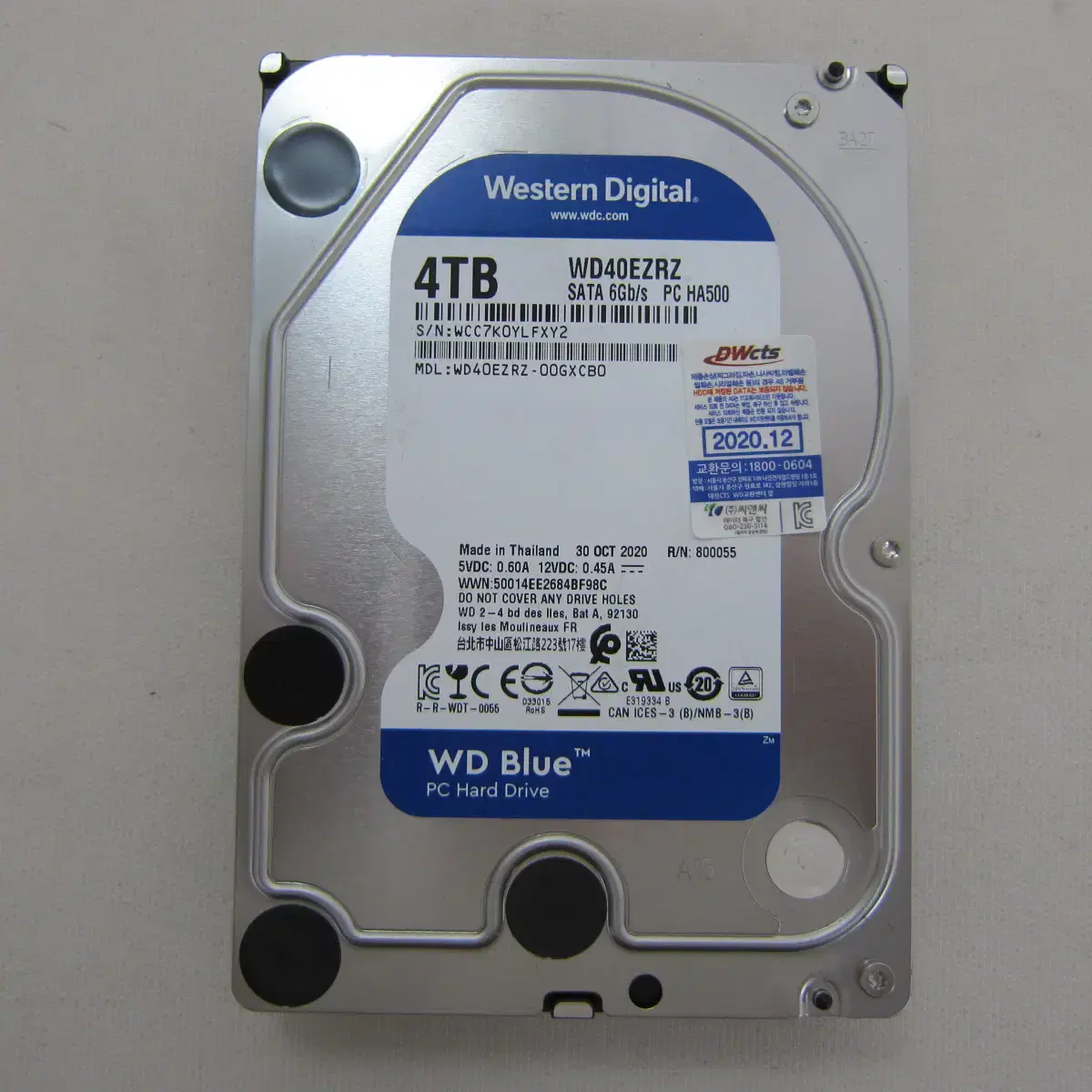 WD 하드디스크 BLUE 5400/64M 4TB