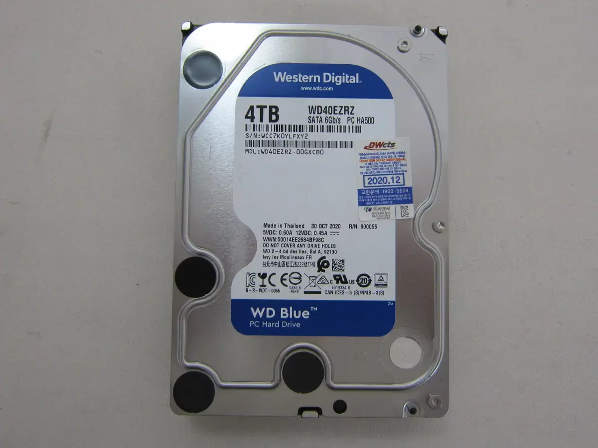 WD 하드디스크 BLUE 5400/64M 4TB