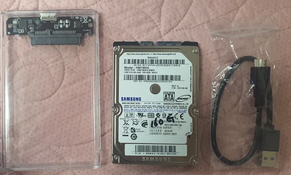 USB처름 사용 가능한 HIDDCHI 160G HDD(HM641JI)와