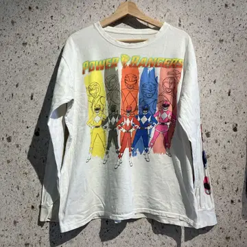 POWER RANGERS 긴팔 프린트 티셔츠 파워레인저 빈티지
