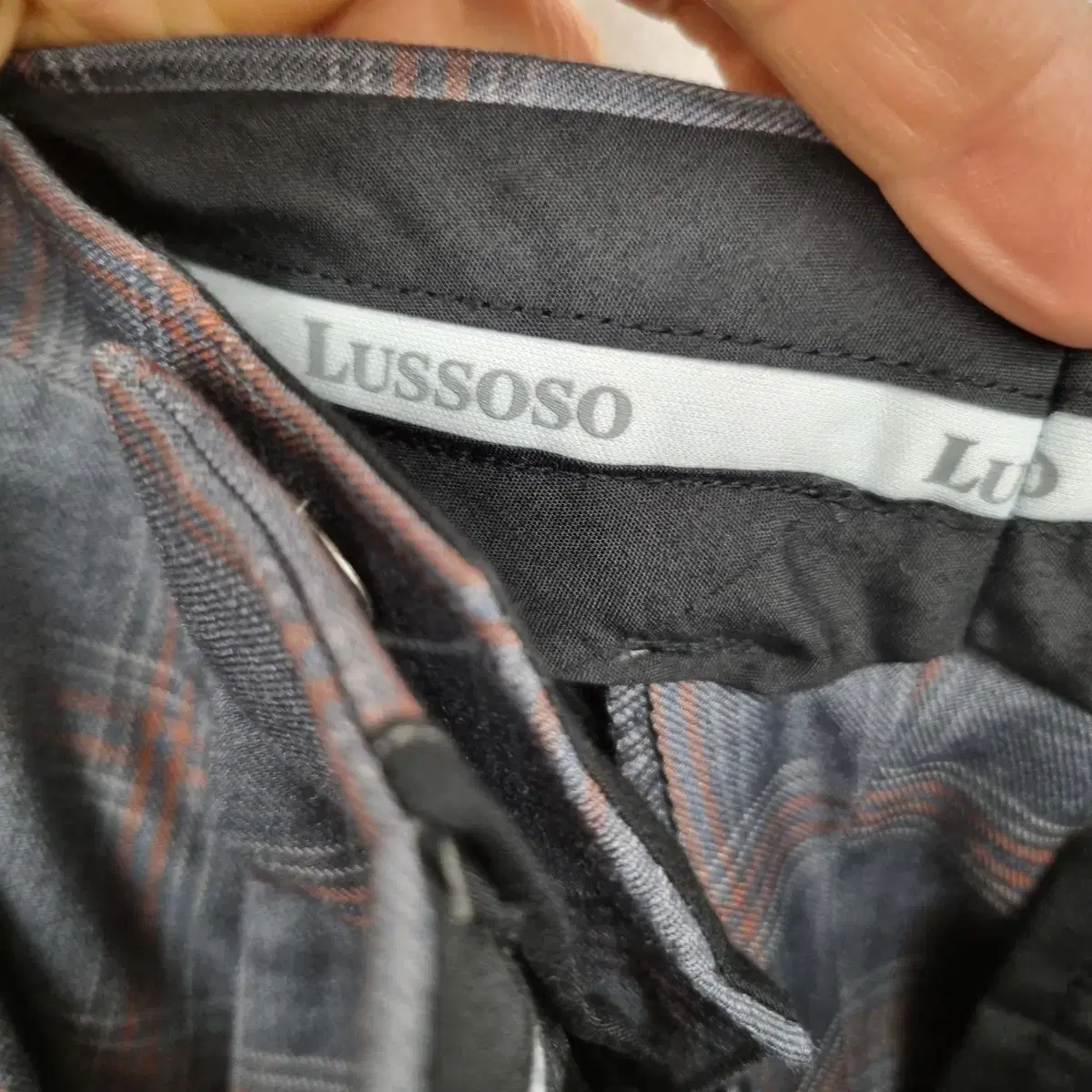 [90/S/29 inch] LUSSOSO 더블 체크 정장 세트 셋업