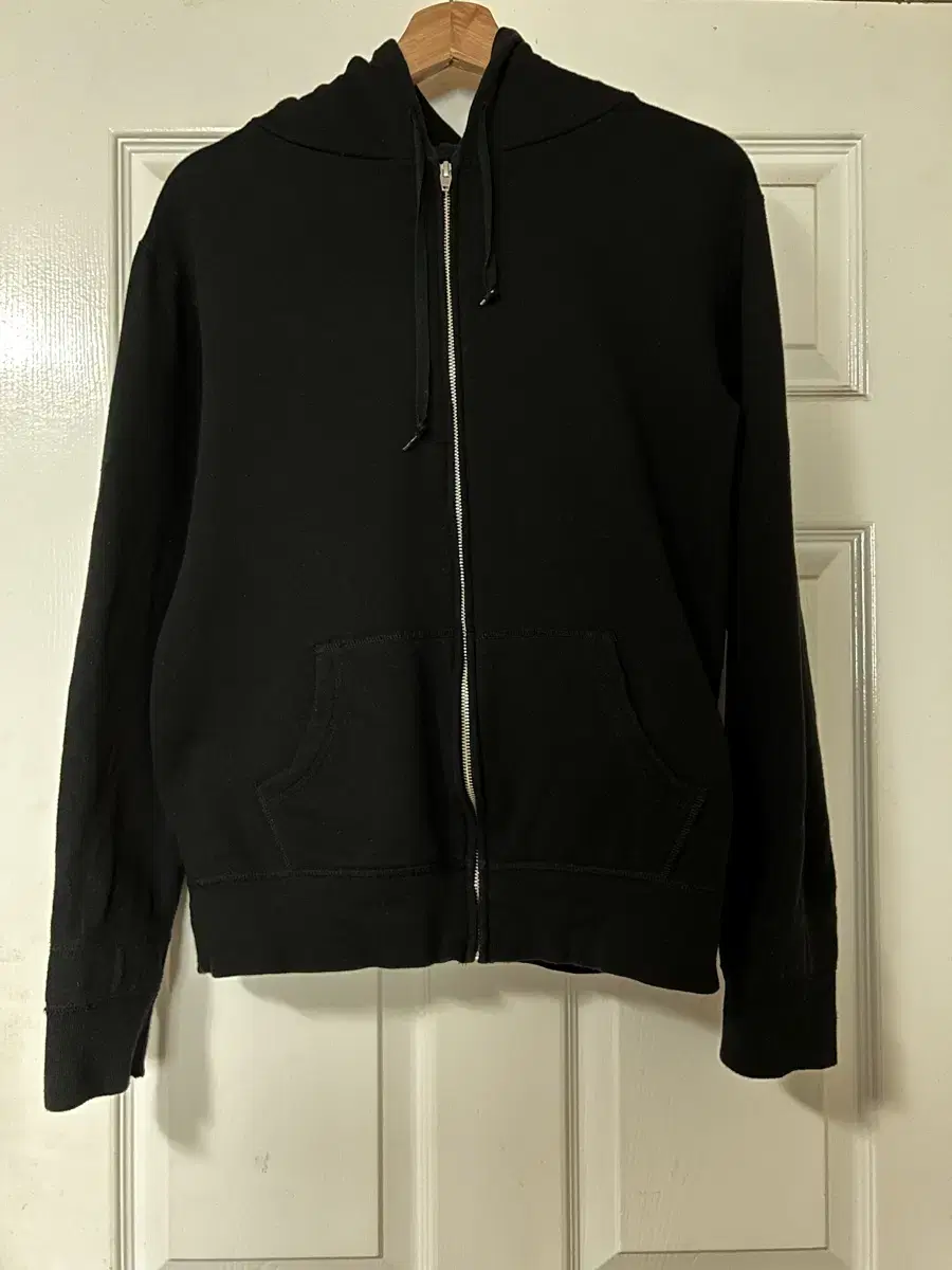 Enhalioid Hooded Zip-up Jacket, Black