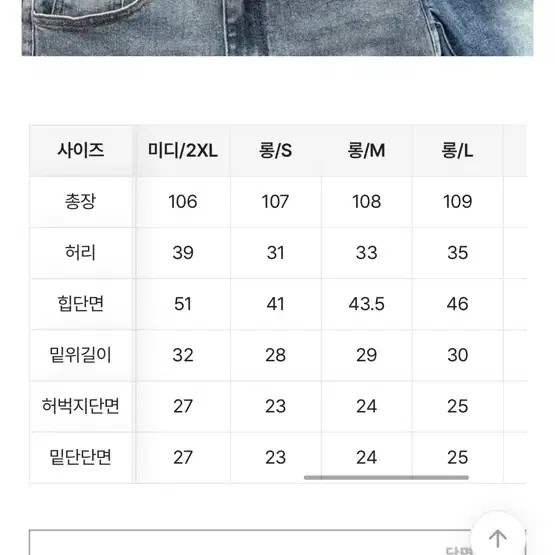 에이블리 골반패드 부츠컷 데님 딥블루 롱m