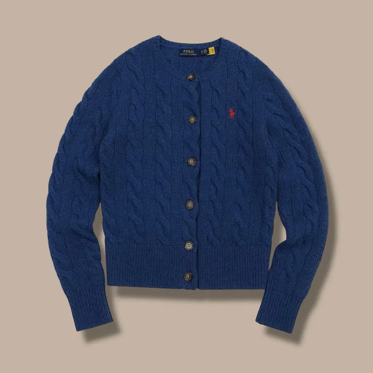 Polo wool/cashmere cable cardigan