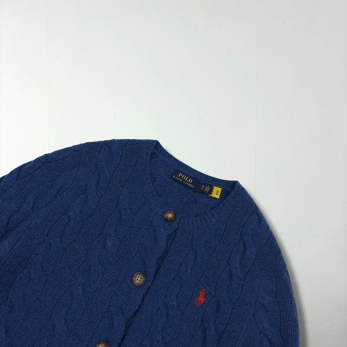 Polo wool/cashmere cable cardigan