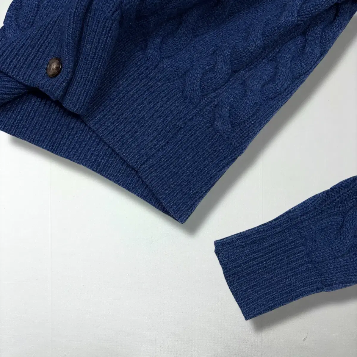 Polo wool/cashmere cable cardigan