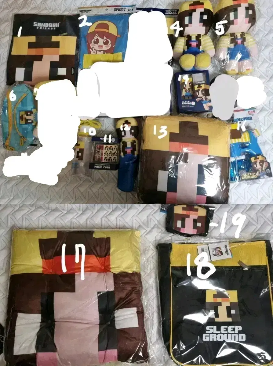 Sell Sleepground dolls, cushions, and bags