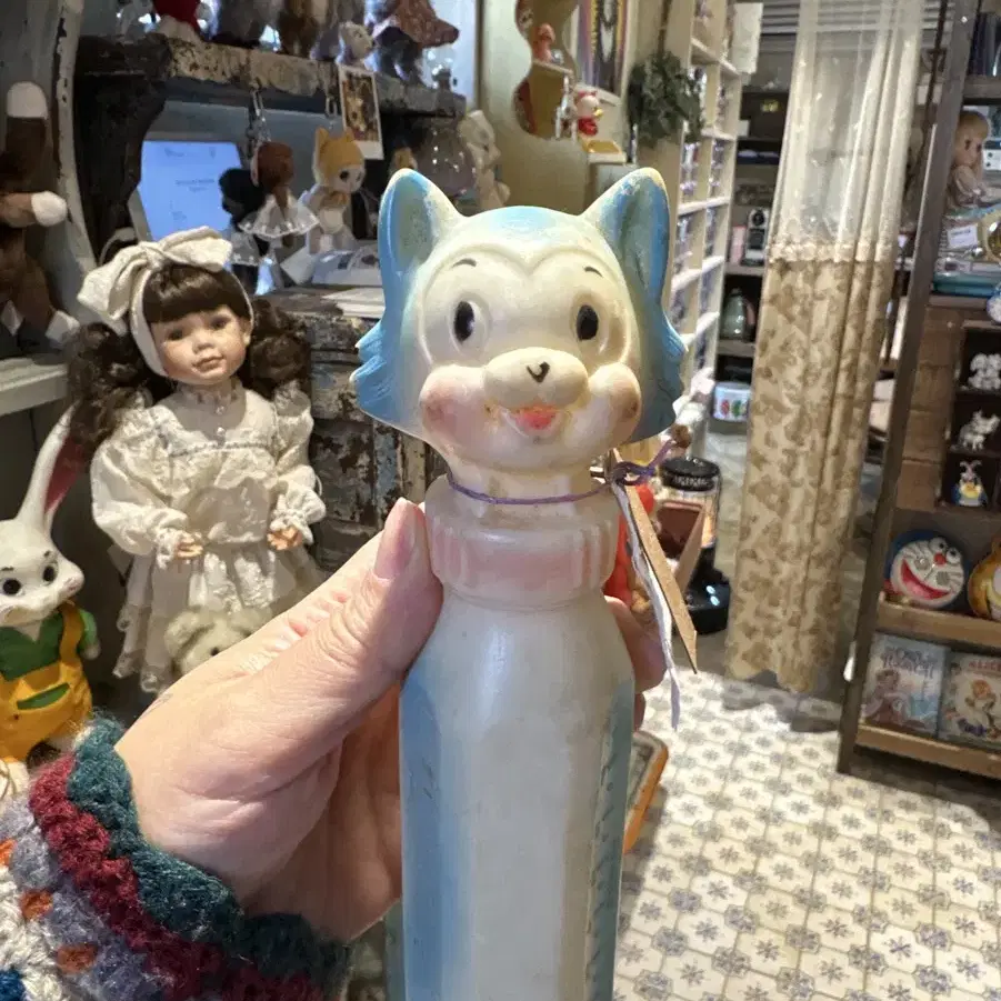 1960년대 빈티지 고양이 물병 루버돌