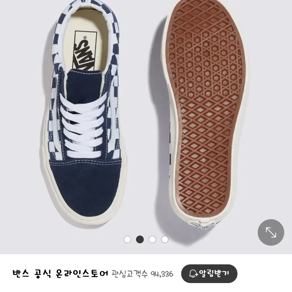 (새상품)VANS 반스 체커보드 올드스쿨 네이비