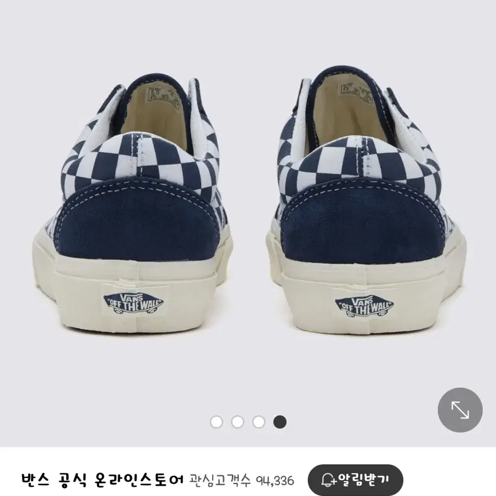 (새상품)VANS 반스 체커보드 올드스쿨 네이비