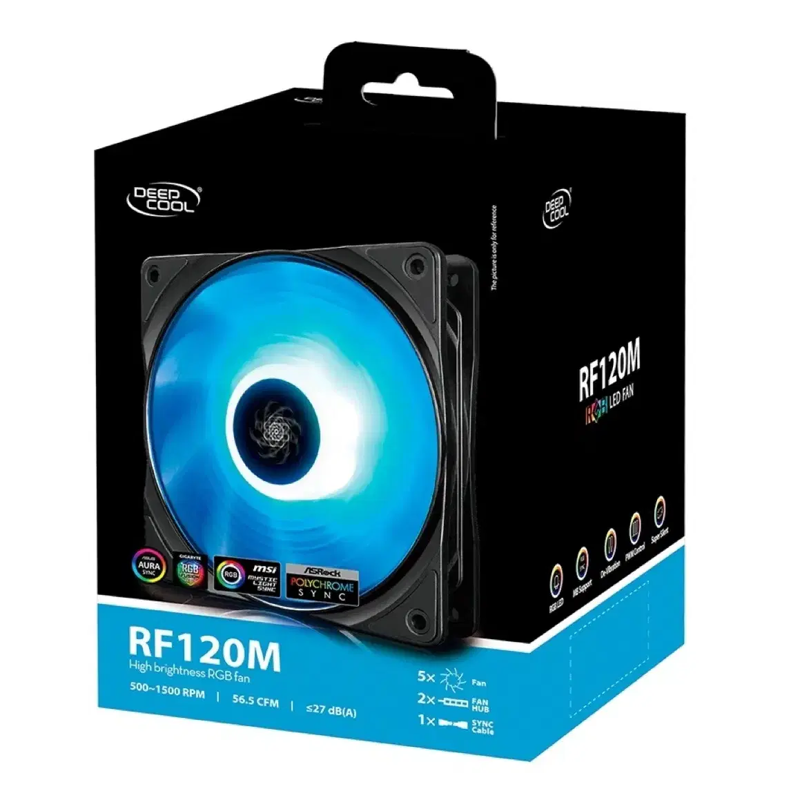 딥쿨 DEEPCOOL RF120M RGB 아우라 싱크 PWM (5PACK