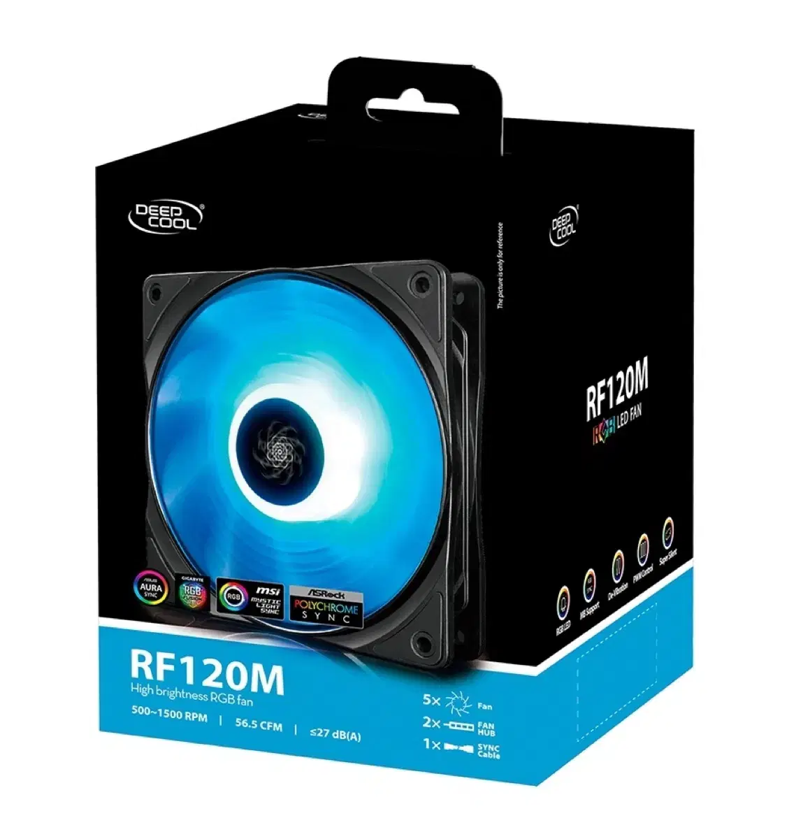 딥쿨 DEEPCOOL RF120M RGB 아우라 싱크 PWM (5PACK