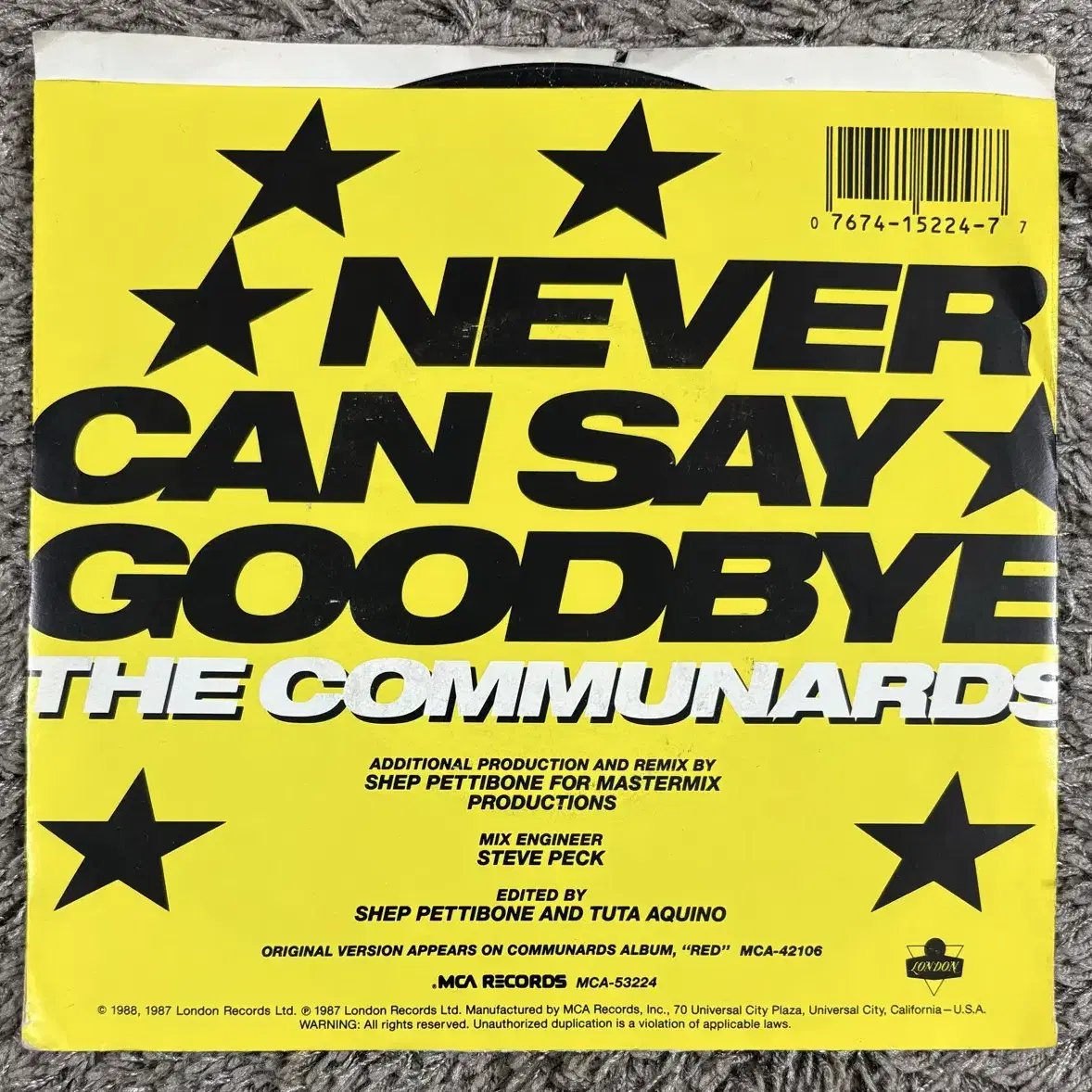 Never Can Say Goodbye 7인치 싱글LP