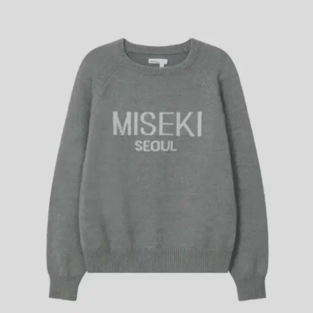 미세키서울 회색 니트 Misekiseoul logo knit GREY