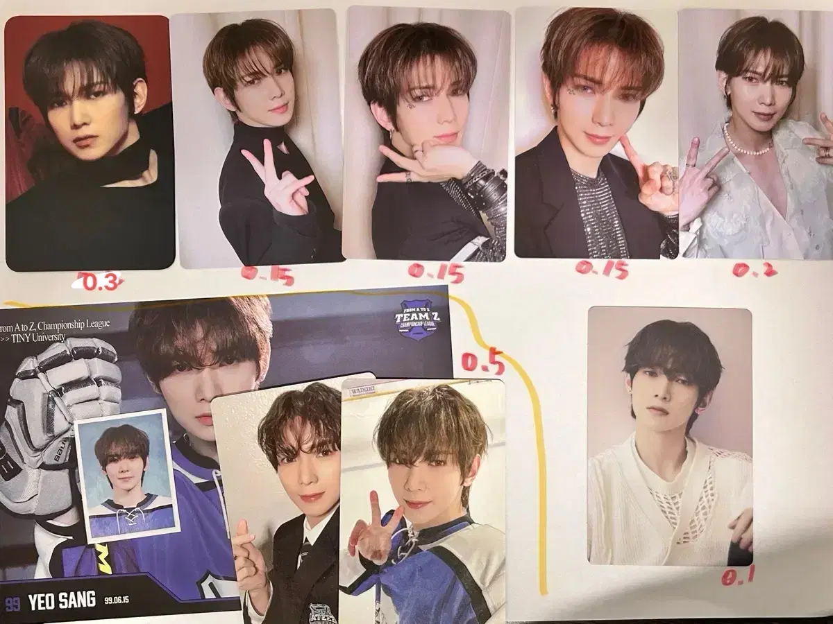 ateez yeosang photocard(membership,seasons greetings,aonmati,work)