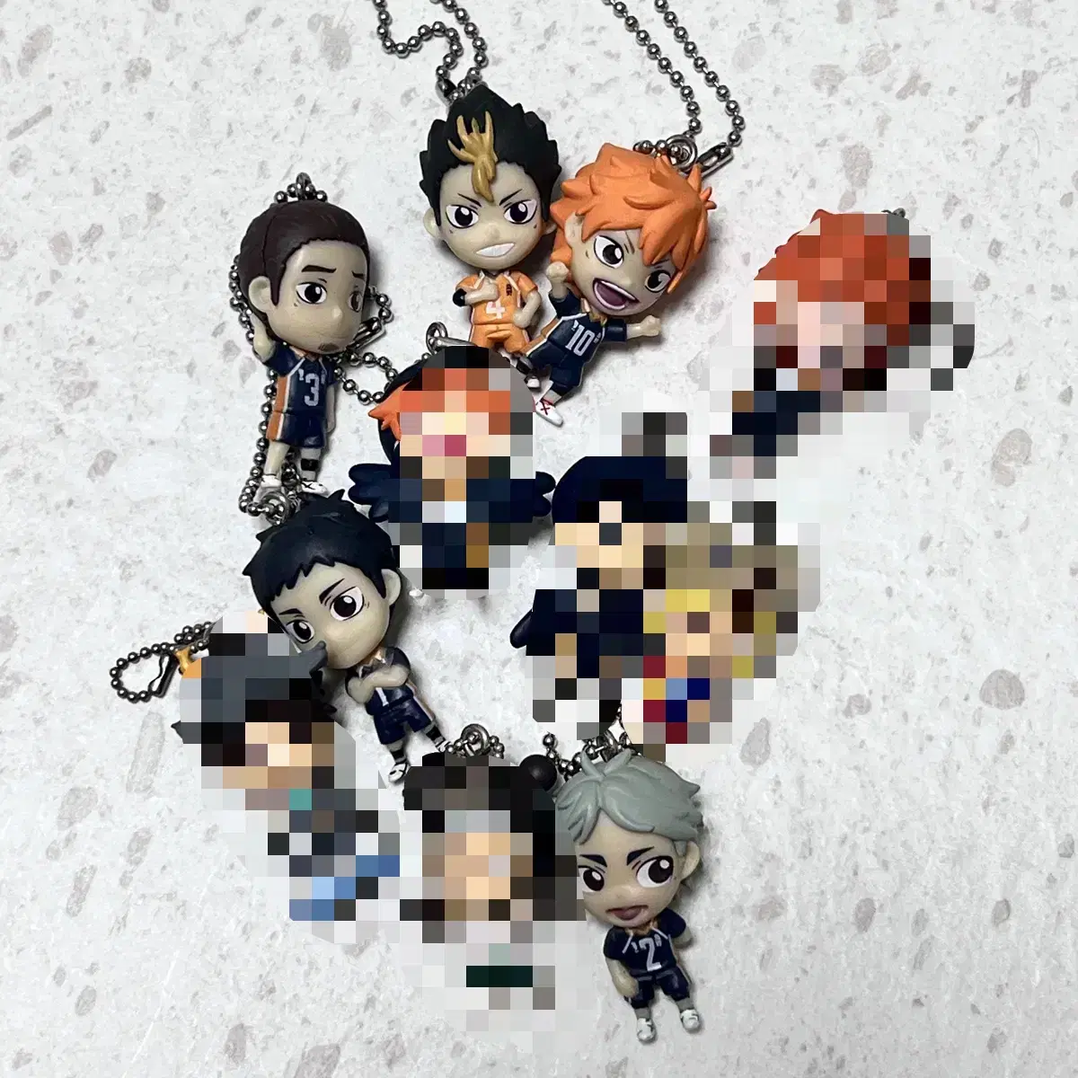 Haikyuu Mini Figures keyring Keychain Strap / kard acrylic Stand